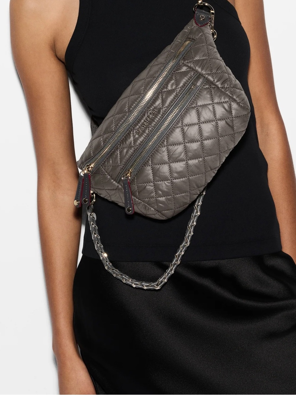 MZ Wallace Quilted Magnet Small Crosby Crossbody Sling